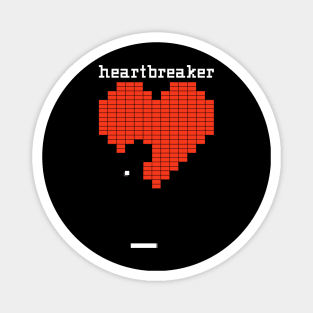 Retro Heart Breaker - Video Game Pixel Bricks Magnet